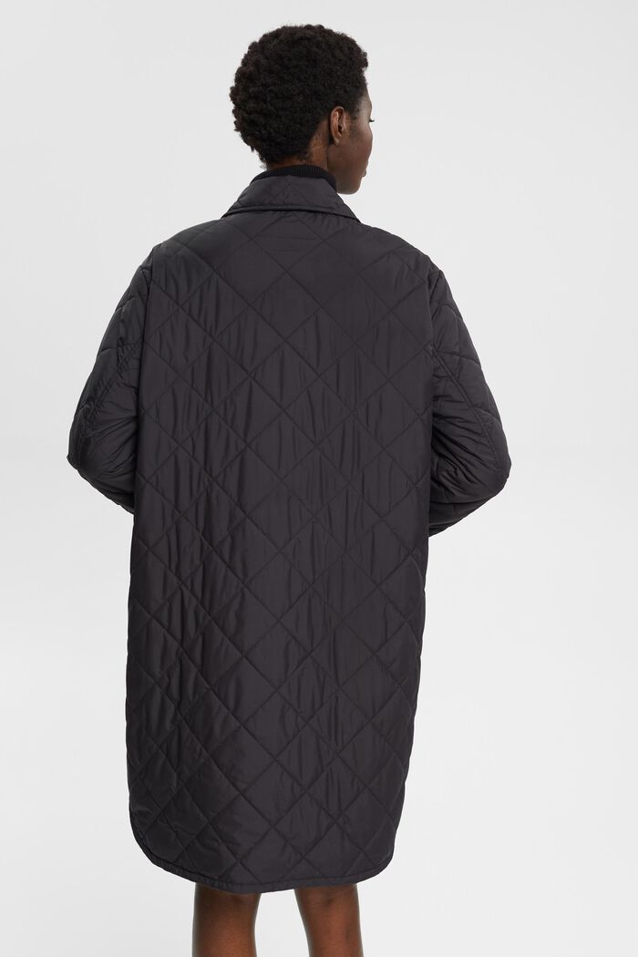 Ultralet quiltet frakke, BLACK, detail image number 3