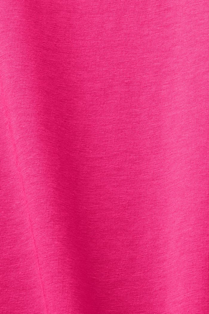 Kortærmet T-shirt med rund hals, PINK FUCHSIA, detail image number 5