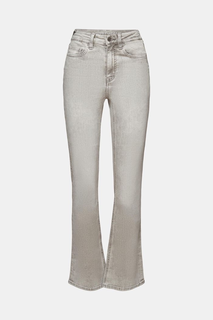Bootcut racer-jeans med ultrahøj talje, GREY LIGHT WASHED, detail image number 6