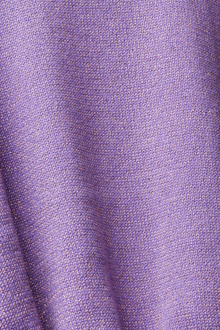 Pullover med rullekrave og metallic finish, PURPLE, detail image number 5