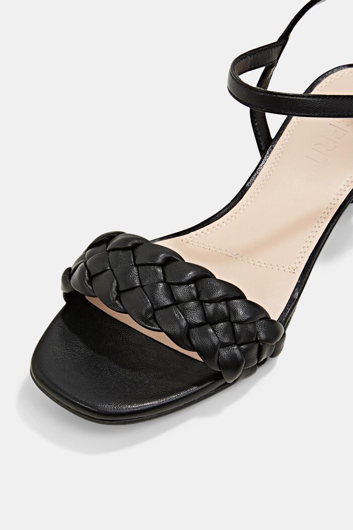 Sandaler med flettede remme, BLACK, detail image number 4