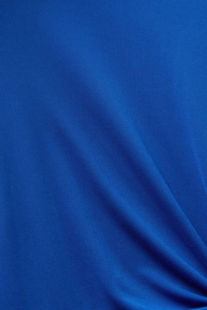 Bundet midikjole i crepe, BRIGHT BLUE, detail image number 4