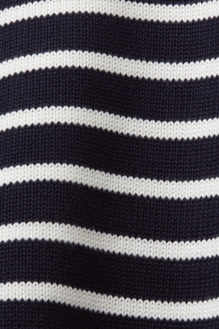 Stribet pullover, 100 % bomuld, NAVY, detail image number 5