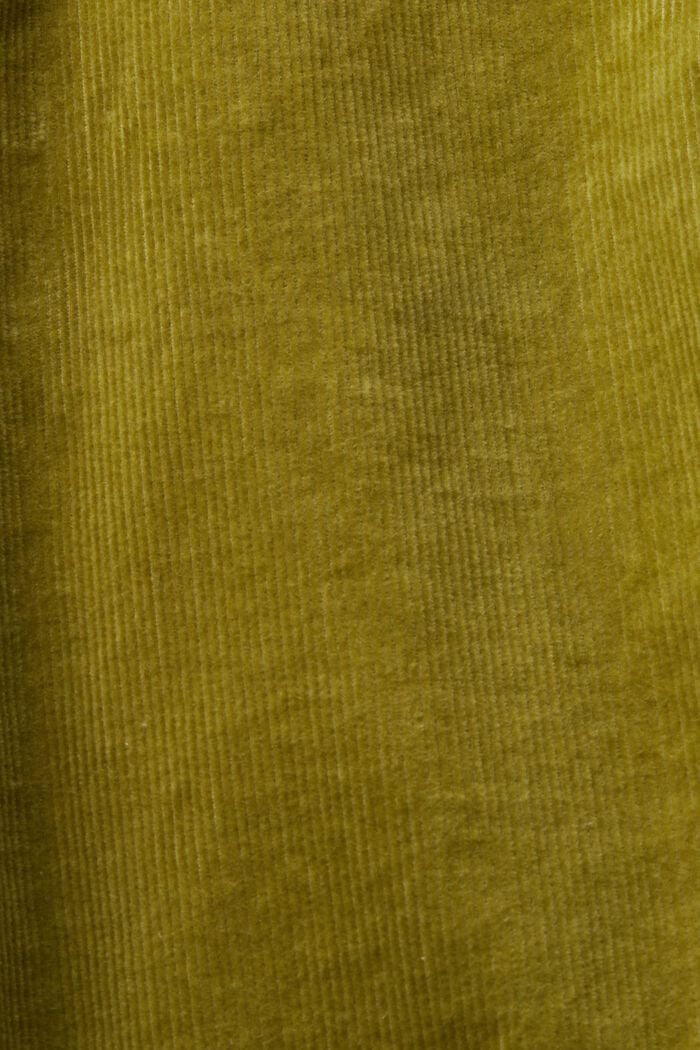 Bootcut fløjlsbukser med høj talje, PISTACHIO GREEN, detail image number 4