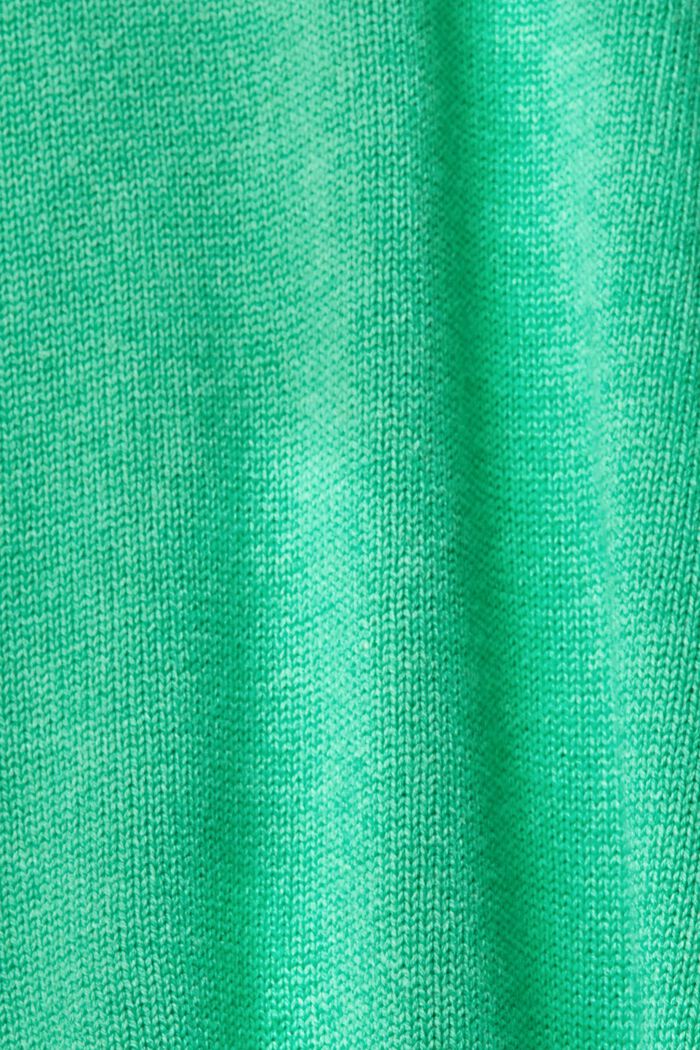 Pullover i strik af bæredygtig bomuld, GREEN, detail image number 5