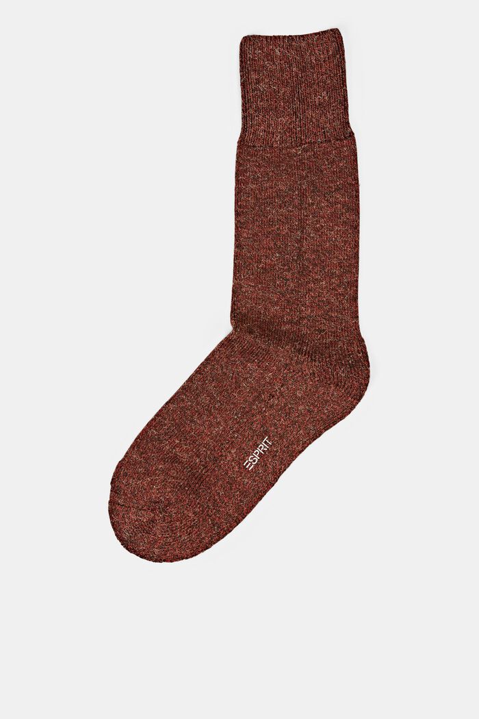 Melerede sokker i bomuldsmiks, HENNA, overview