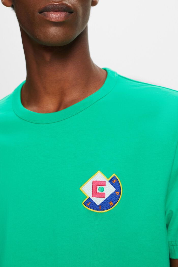 T-shirt med grafisk logo, GREEN, detail image number 1