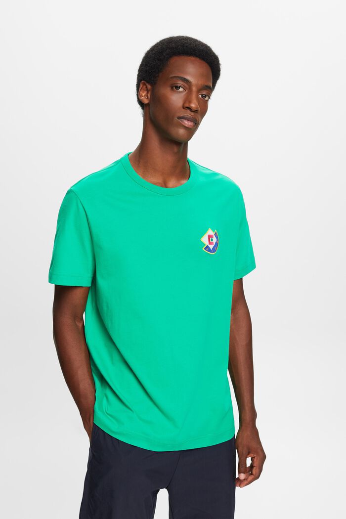 T-shirt med grafisk logo, GREEN, detail image number 2