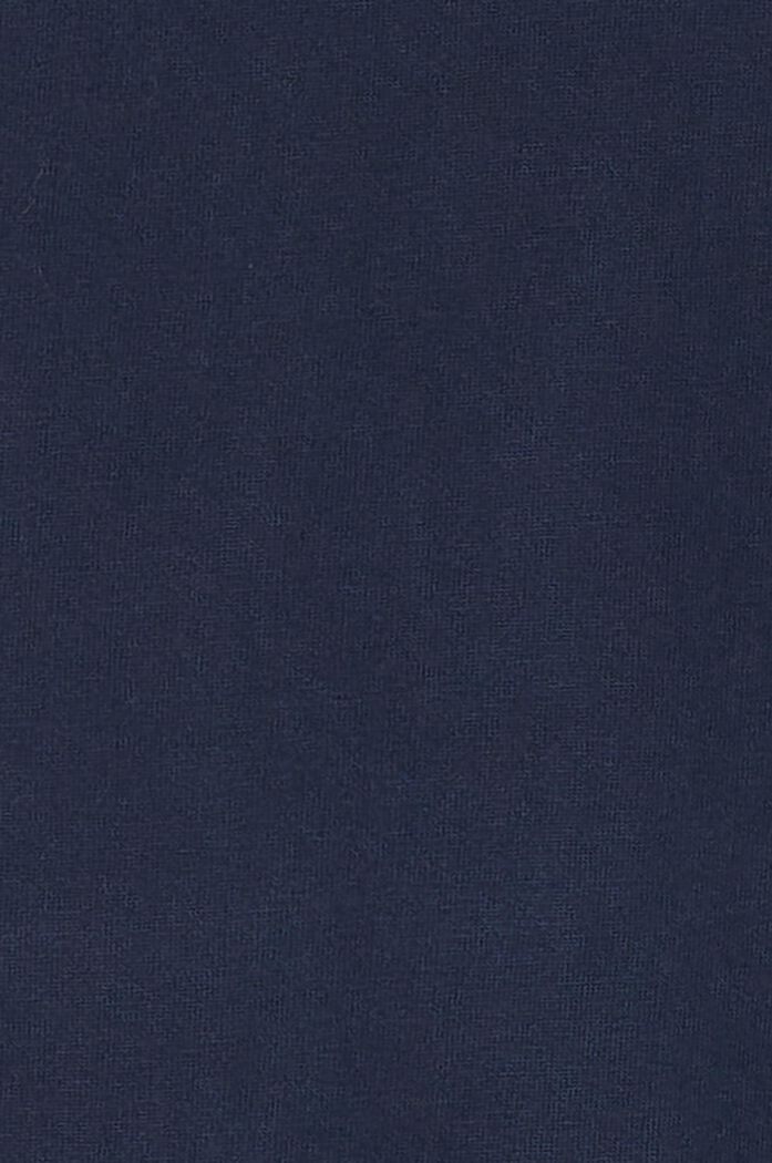 Bomulds-T-shirt med broderie anglaise-detaljer, NIGHT SKY BLUE, detail image number 3