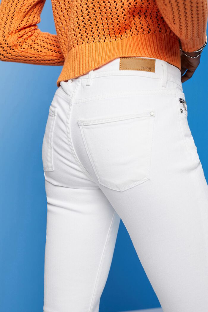 Jeans med lynlåsdetalje, WHITE, detail image number 4