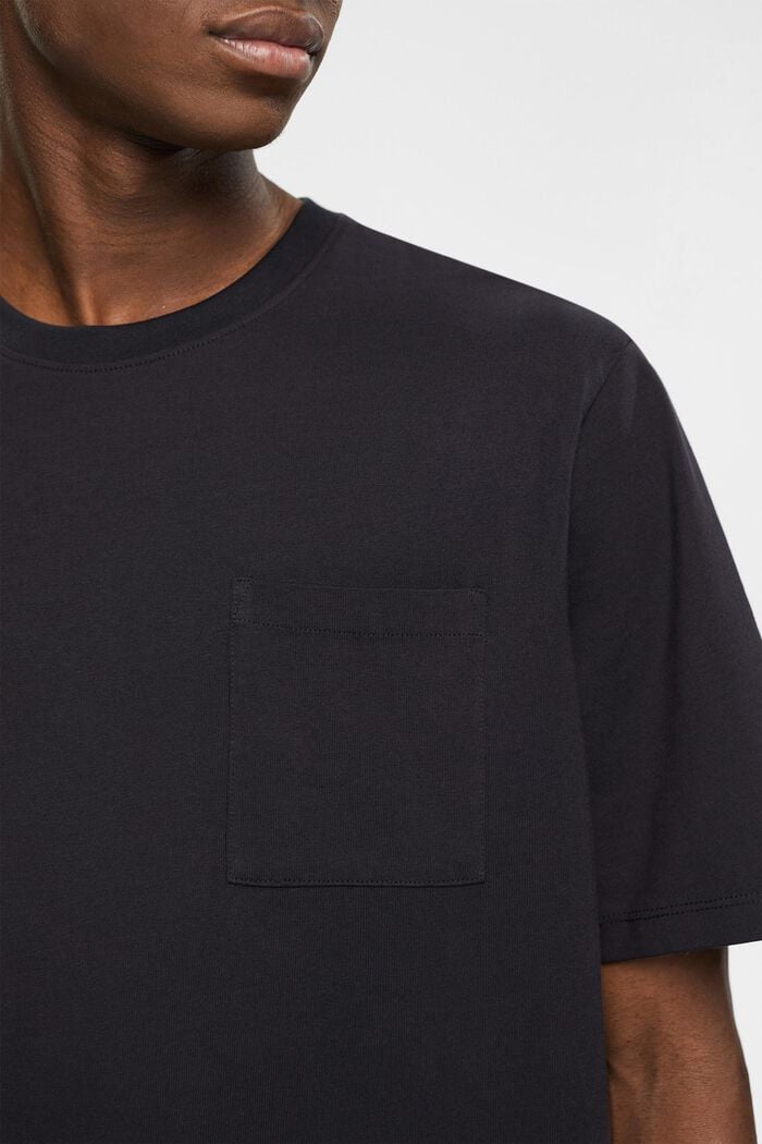 Jersey-T-shirt, 100% bomuld, BLACK, detail image number 3