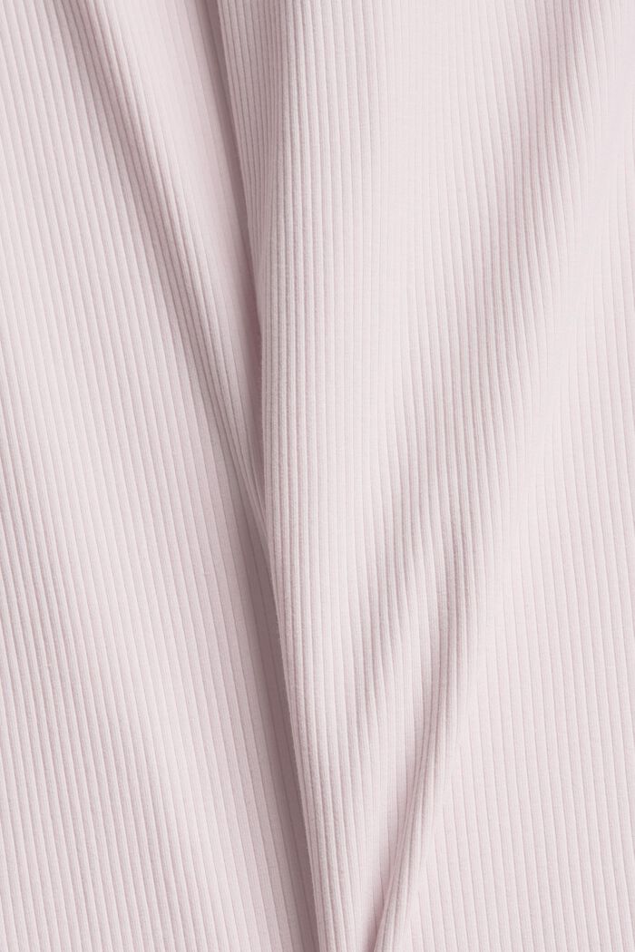 Pyjamasbukser i ribbet jersey, PASTEL PINK, detail image number 4