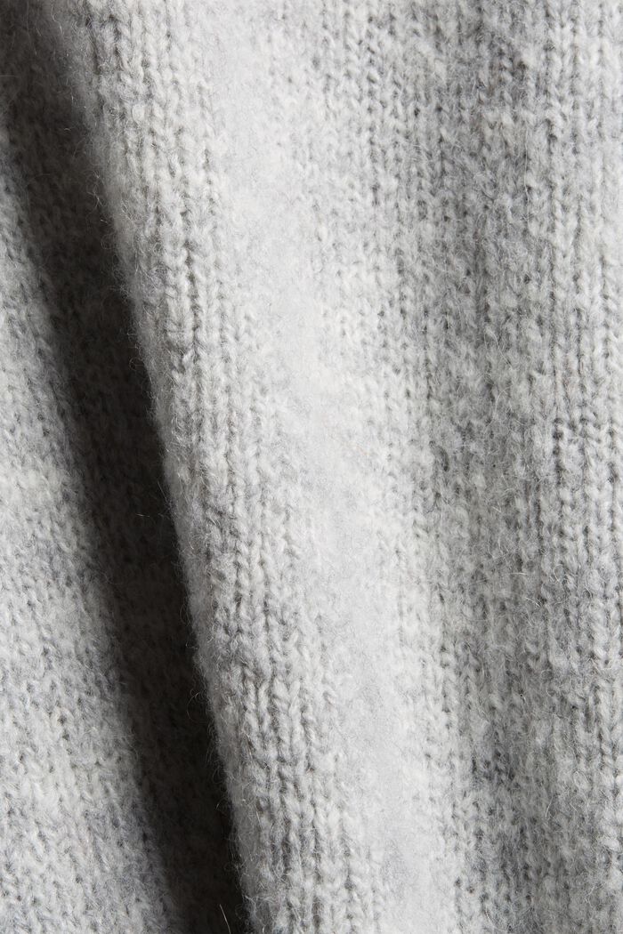 Med uld/alpaka: Blød pullover med bådudskæring, LIGHT GREY, detail image number 4