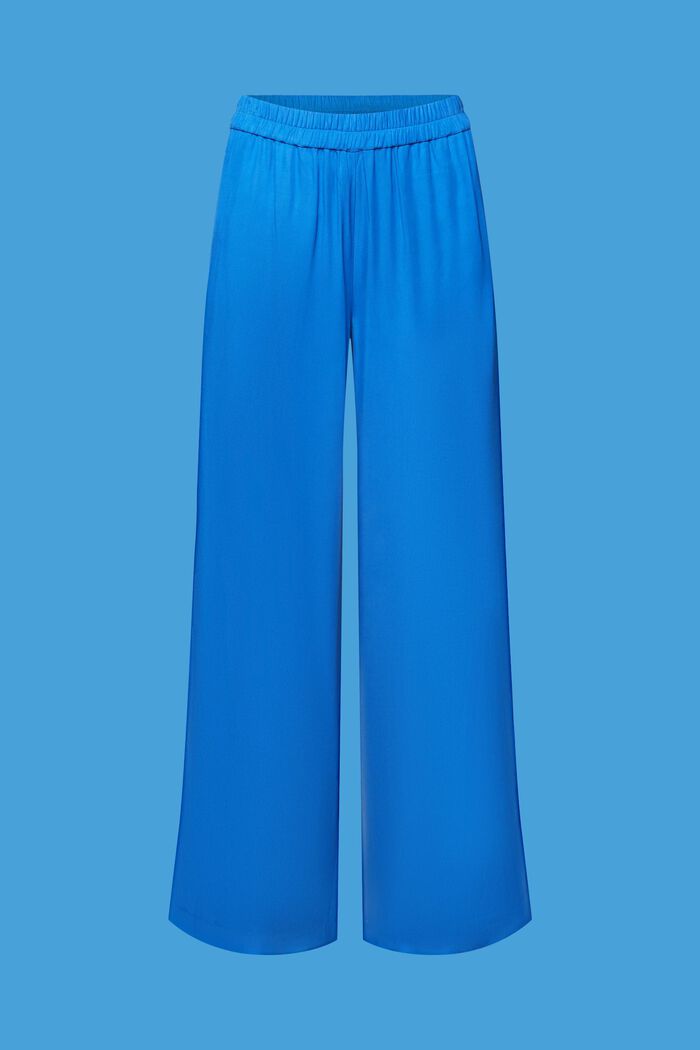 Bukser med vide ben, LENZING™ ECOVERO™, BRIGHT BLUE, detail image number 7