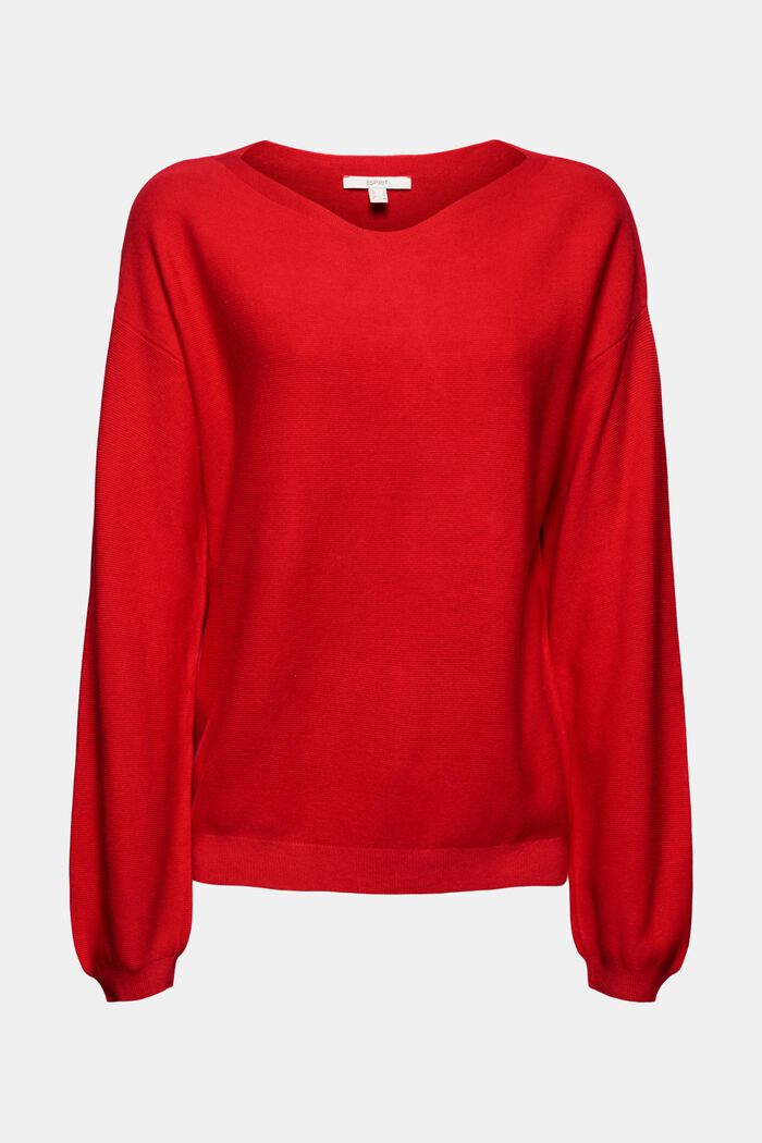 Sweater af 100% økologisk bomuld, RED, detail image number 0