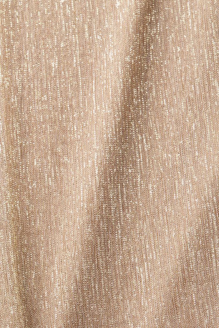 Funklende meshkjole med draperet talje, DUSTY NUDE, detail image number 5