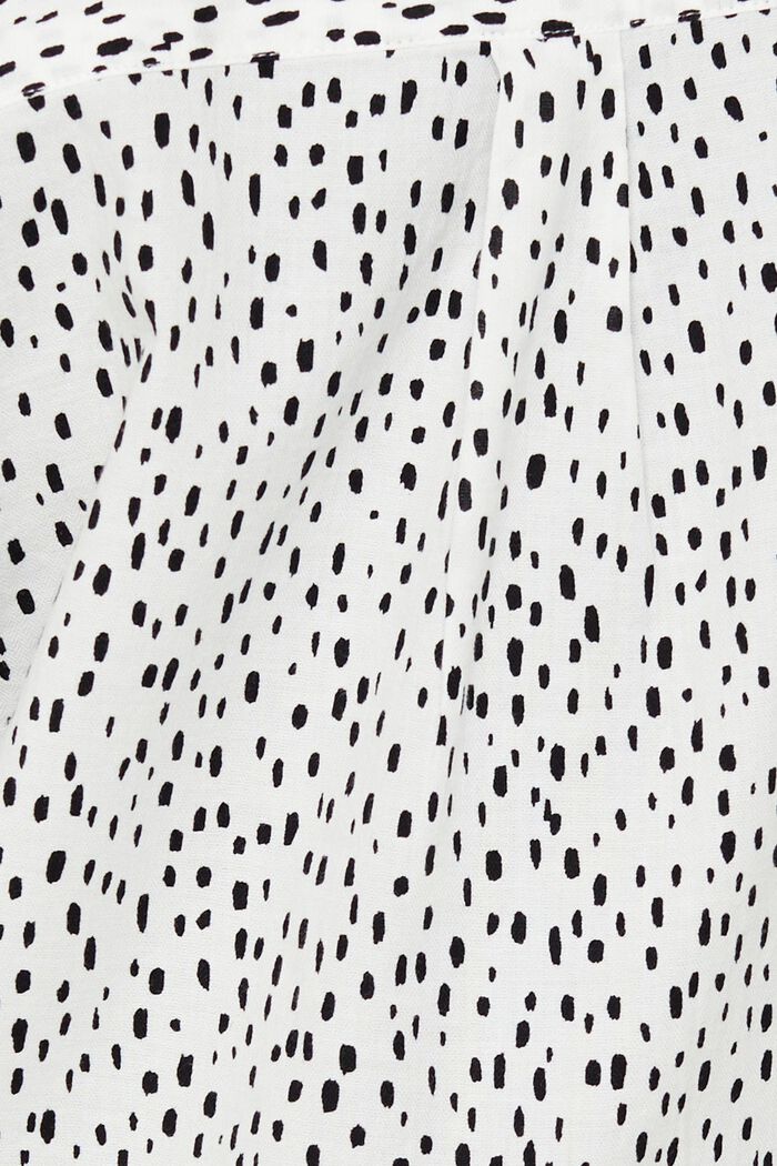 Mønstret bluse med broderi, OFF WHITE, detail image number 1