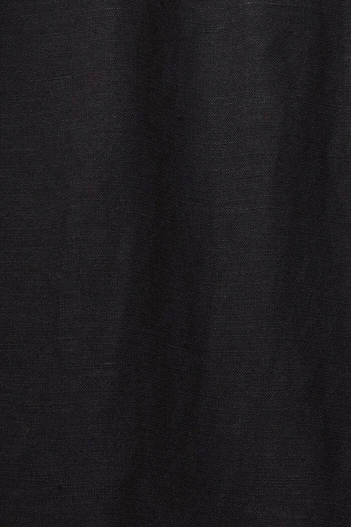 Mini-skjortekjole i hørmiks, BLACK, detail image number 5