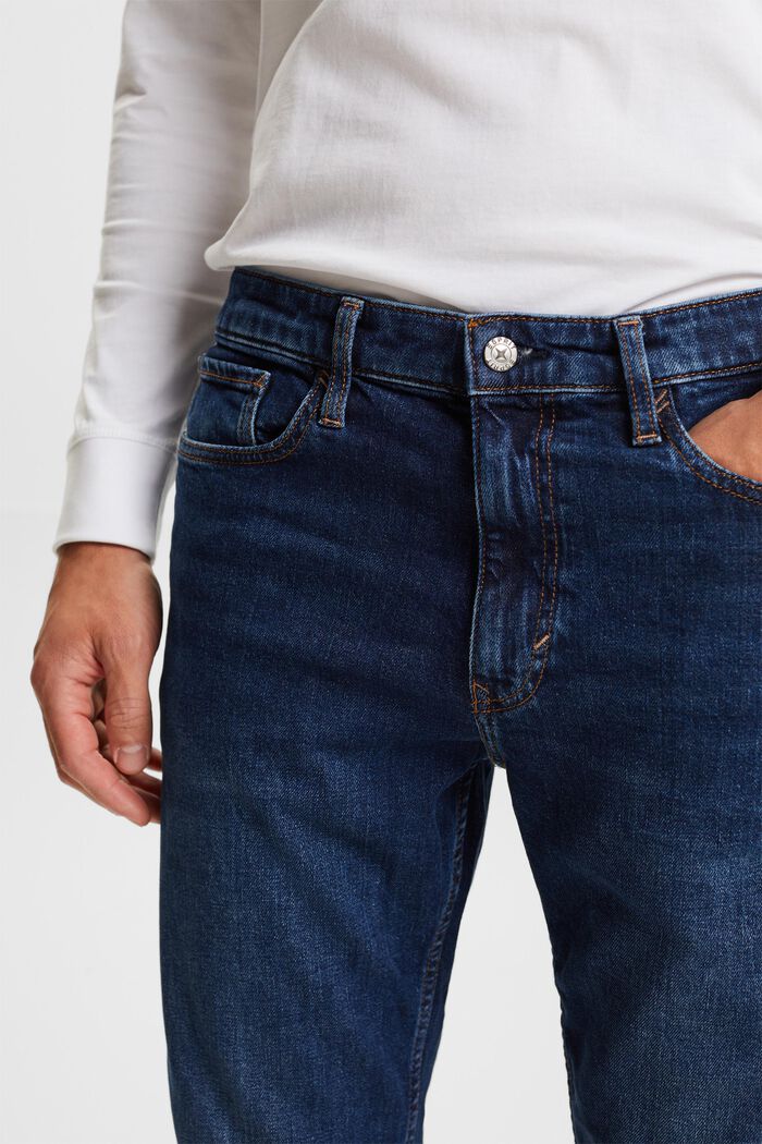 Lige jeans med mellemhøj talje, BLUE DARK WASHED, detail image number 4