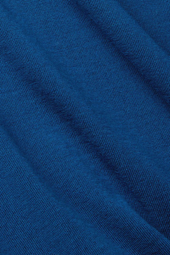 Strikket uldpullover, PETROL BLUE, detail image number 1