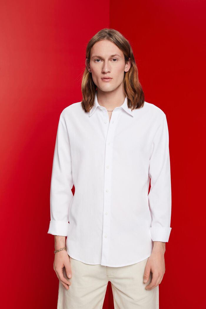 Shirt i slim fit, WHITE, detail image number 0