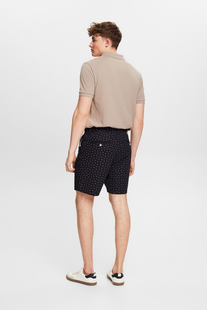 Chino-shorts med tryk, BLACK, detail image number 2