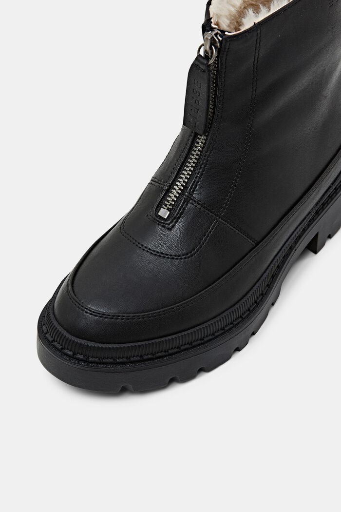 Støvler i imiteret læder med lynlås, BLACK, detail image number 3