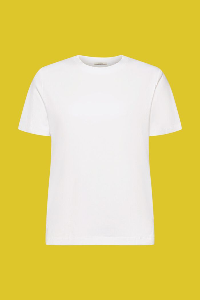 T-shirt i bomuldsmiks, WHITE, detail image number 7