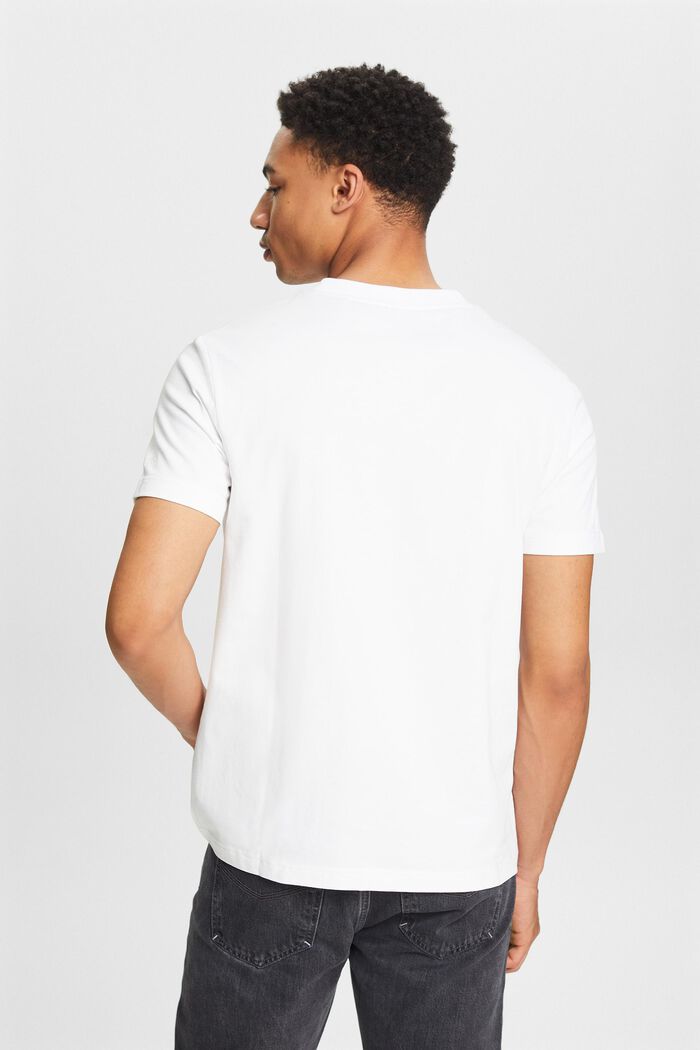 Unisex jersey-T-shirt i økologisk bomuld med print, WHITE, detail image number 2