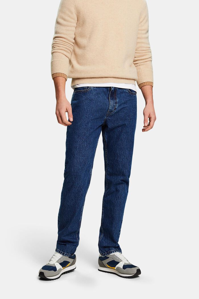 Lige jeans med mellemhøj talje, BLUE MEDIUM WASHED, detail image number 0