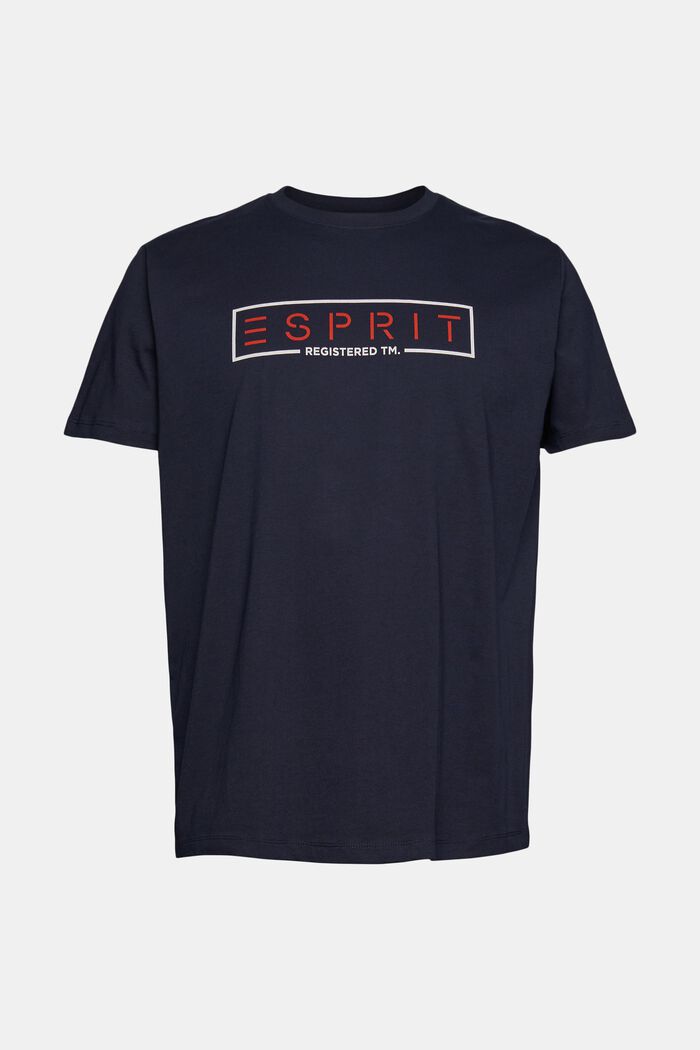 Jersey-T-shirt med logo, 100% bomuld
