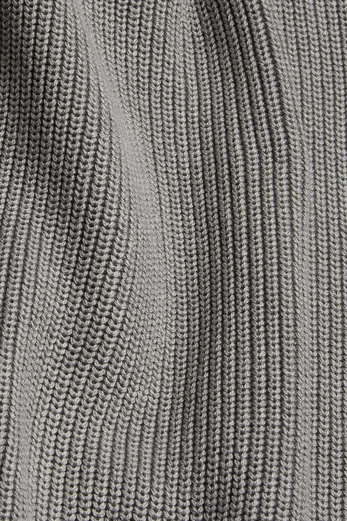 Lang pullover i bomuldsblanding, MEDIUM GREY, detail image number 4