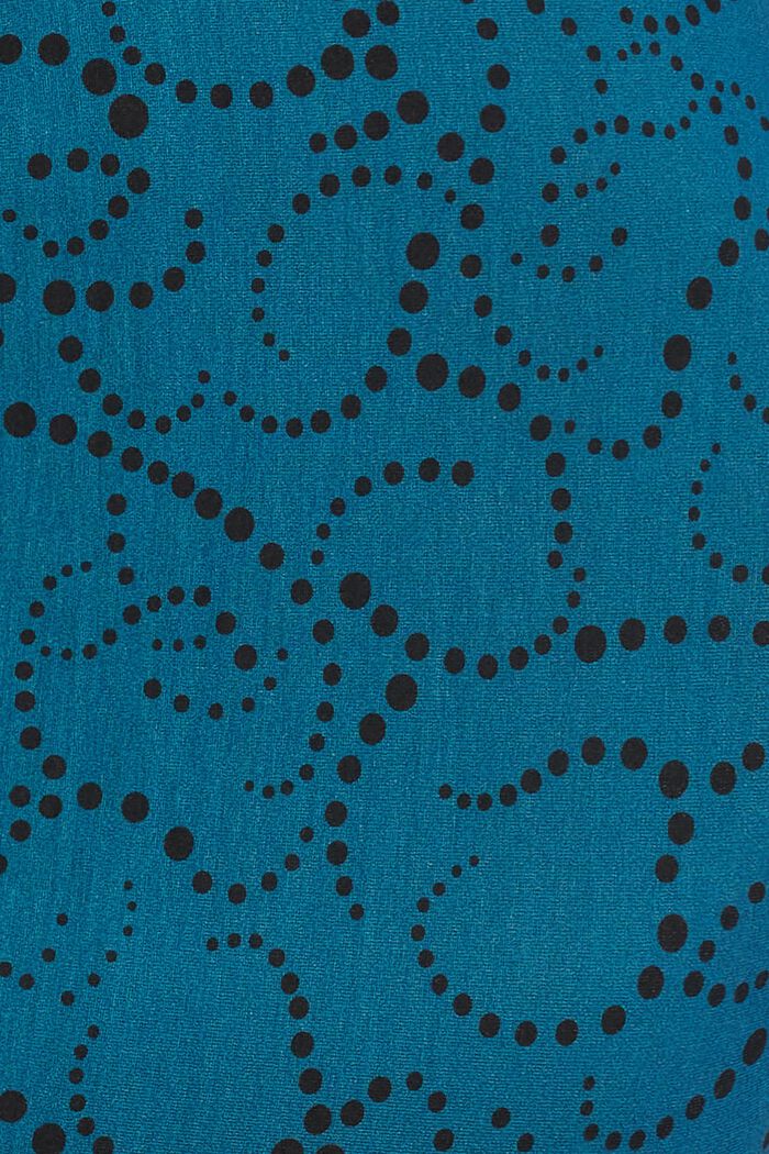 Mønstret top med lange ærmer, LENZING™ ECOVERO™, BLUE CORAL, detail image number 5