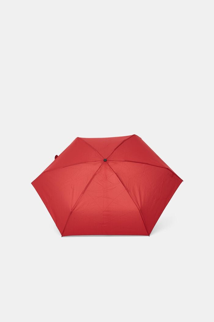 Ensfarvet mini-lommeparaply, RED, overview