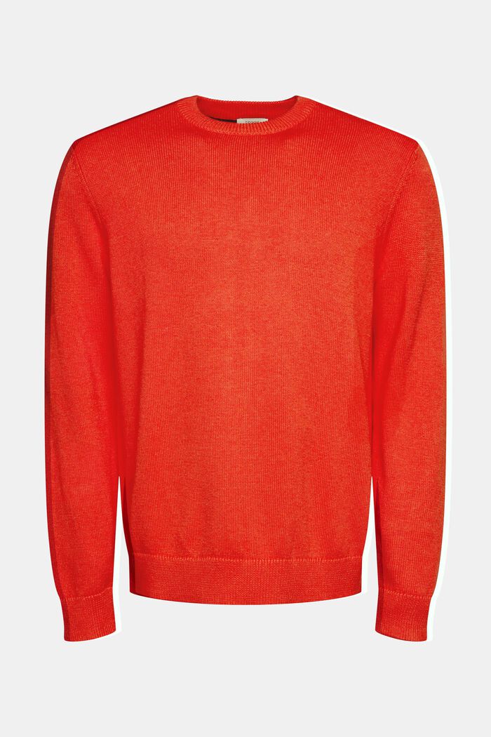 Pullover i strik af bæredygtig bomuld, RED, detail image number 2