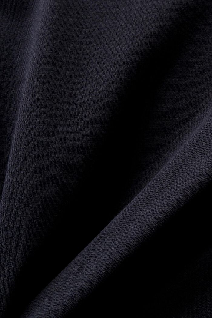 Jersey-T-shirt med print foran, BLACK, detail image number 4