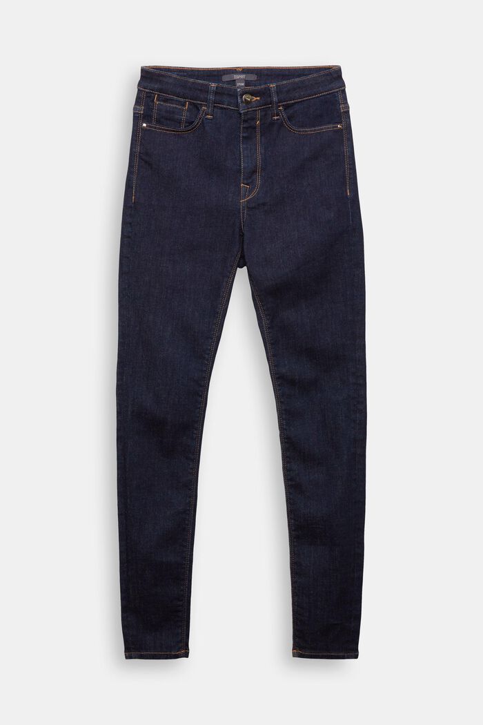 Genanvendte materialer: shaping-jeans med økologisk bomuld, BLUE RINSE, detail image number 7