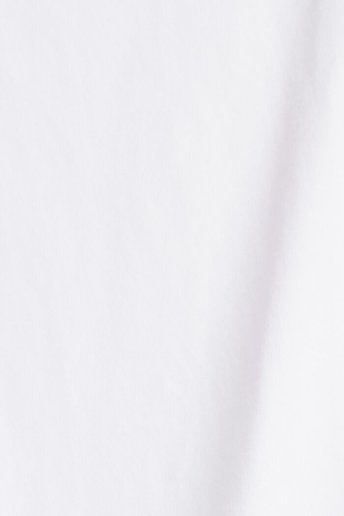 Basic-shirt i 100% økologisk bomuld, WHITE, detail image number 5