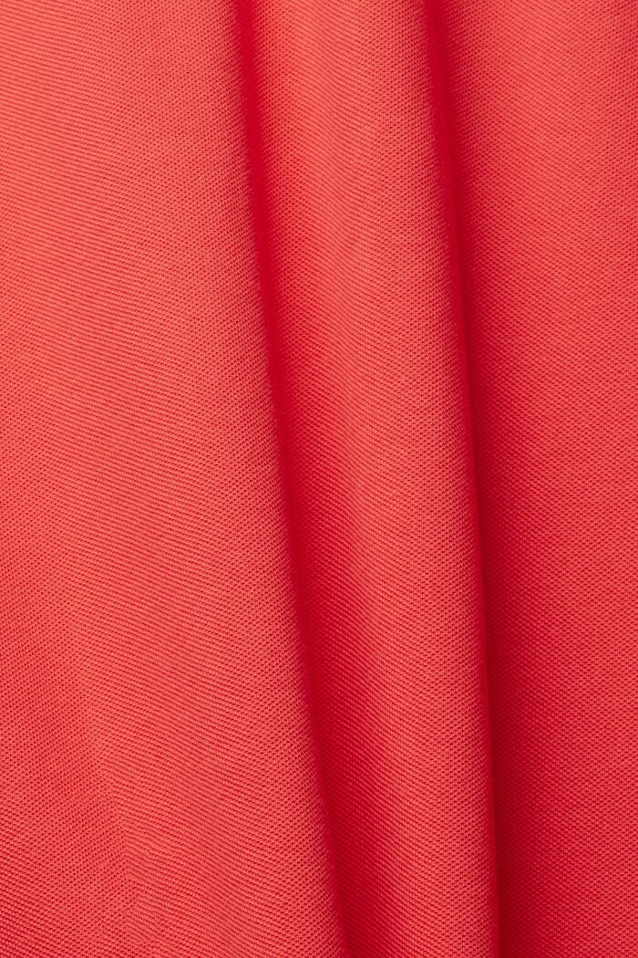 Piqué-poloshirt af bomuld, CORAL RED, detail image number 1