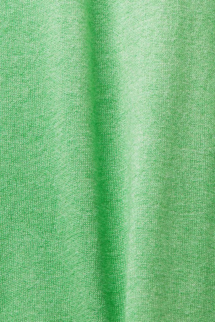Kortærmet poloskjorte i strik, CITRUS GREEN, detail image number 4