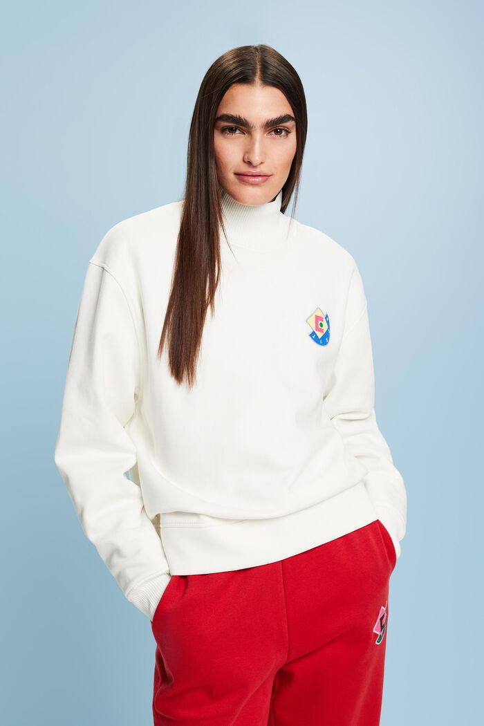 Højhalset sweatshirt med logo, ICE, detail image number 2