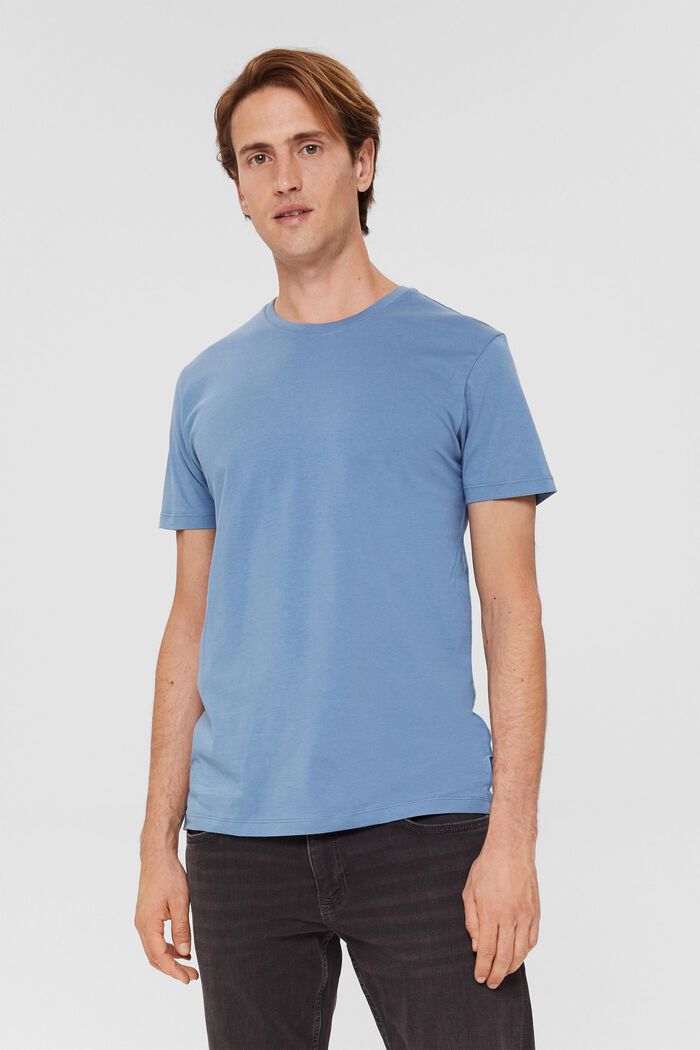 T-shirt i jersey af bomuld, BLUE, detail image number 0