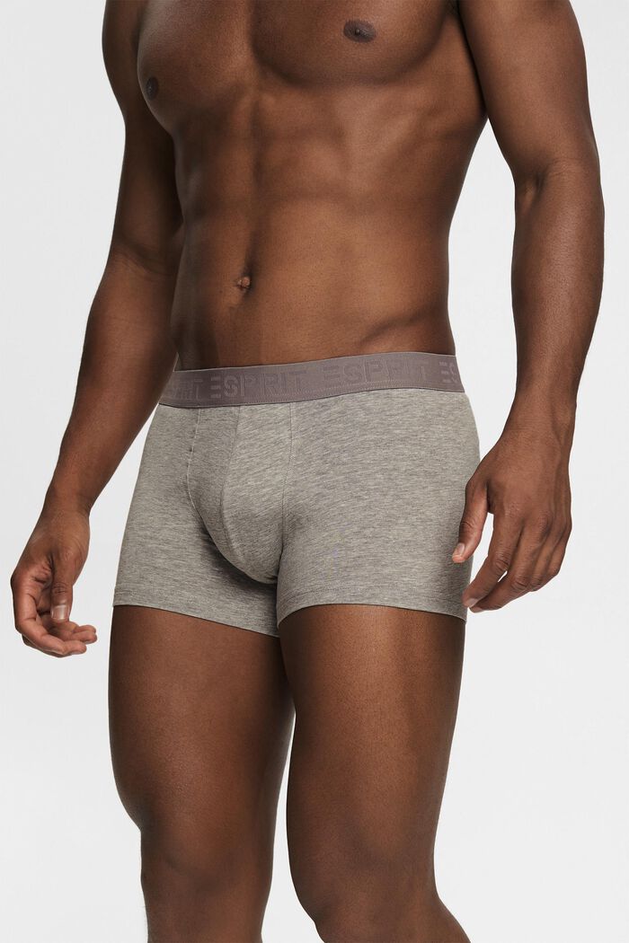 Multipakke med korte shorts i bomuldsstretch til mænd, GREY, detail image number 1
