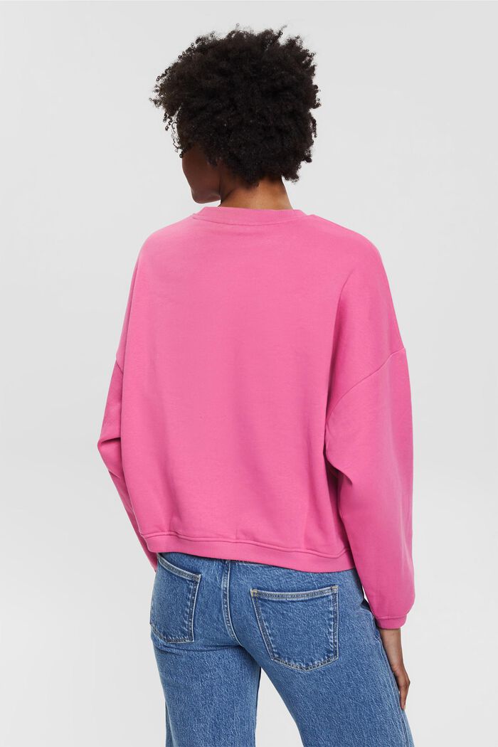 Stumpet sweatshirt med økologisk bomuld, PINK, detail image number 3