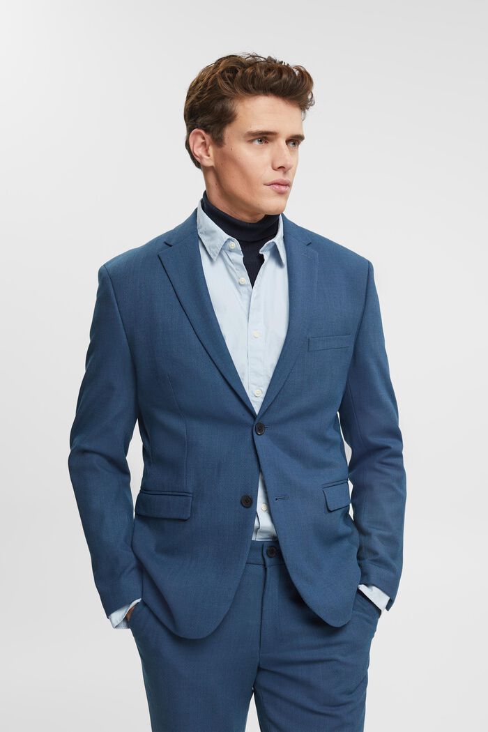 Miks og Match: Birdseye blazer, BLUE, detail image number 0
