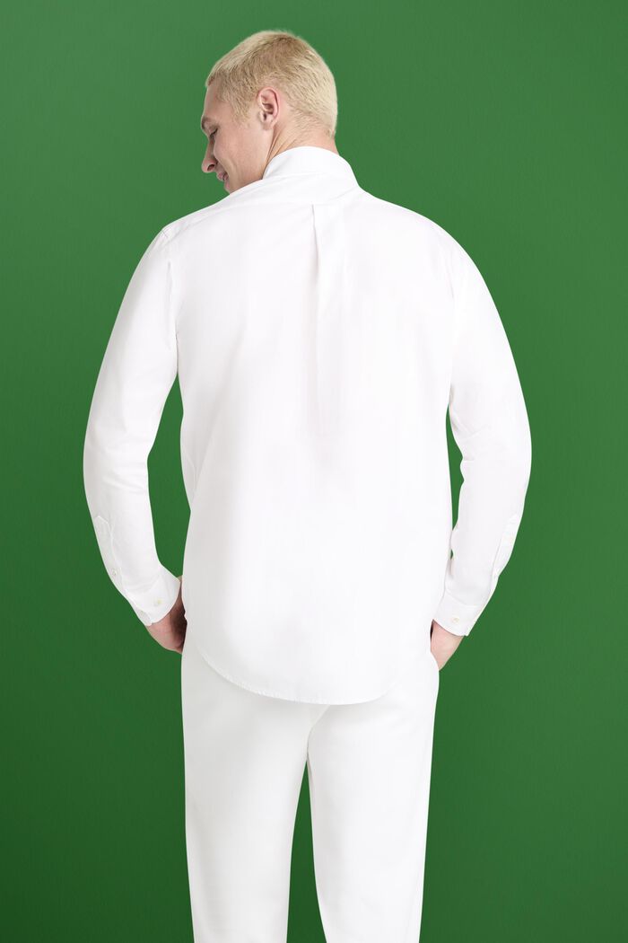 Skjorte i bomuldspoplin, WHITE, detail image number 1