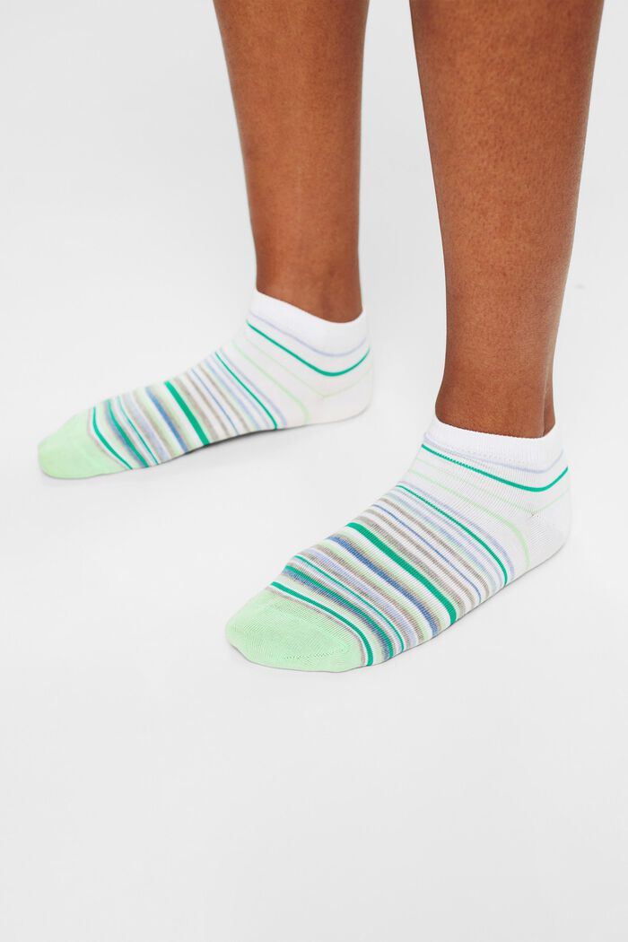 2-pak sokker i økologisk bomuld, GREEN/OFF WHITE, detail image number 1
