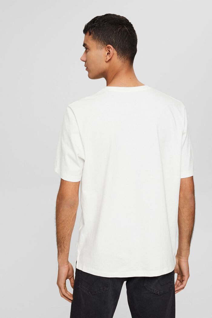 T-shirt i jersey med broderet logo, OFF WHITE, detail image number 3