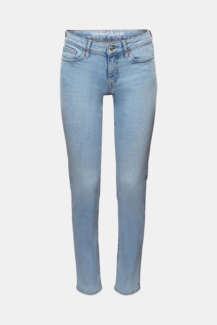 Slim jeans med mellemhøj talje, BLUE LIGHT WASHED, detail image number 6