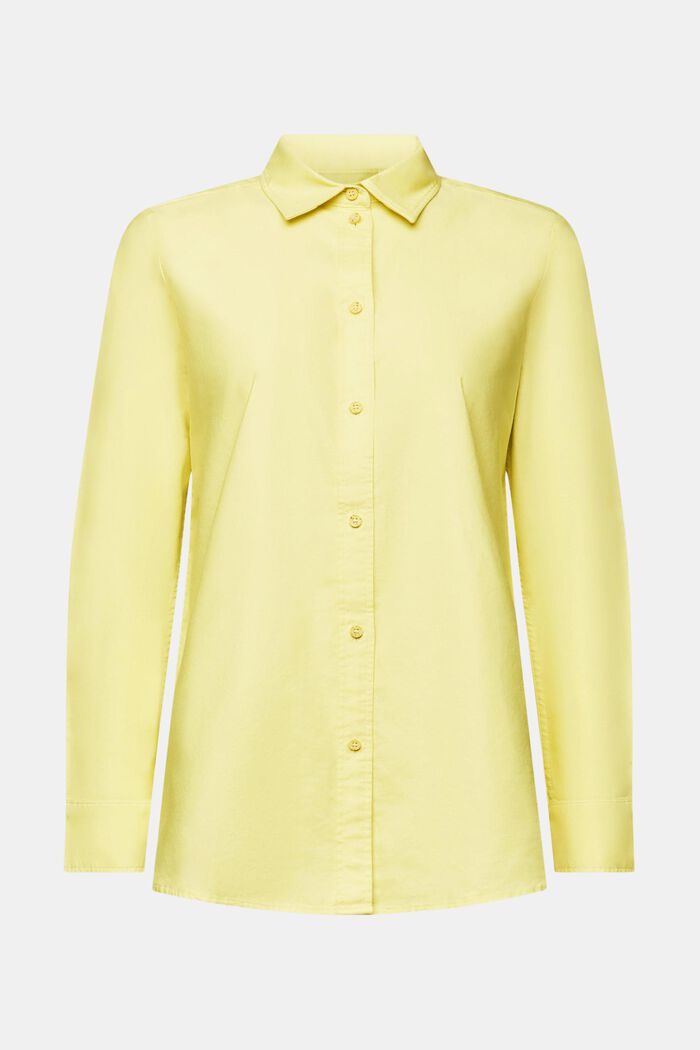 Oxford-skjortebluse, LIME YELLOW, detail image number 6